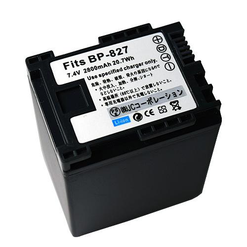 充電器セット キャノン(Canon) BP-827D 互換バッテリー （BP-808
