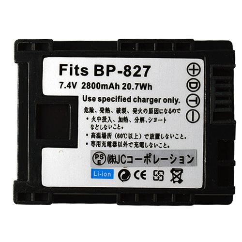 充電器セット キャノン(Canon) BP-827D 互換バッテリー （BP-808