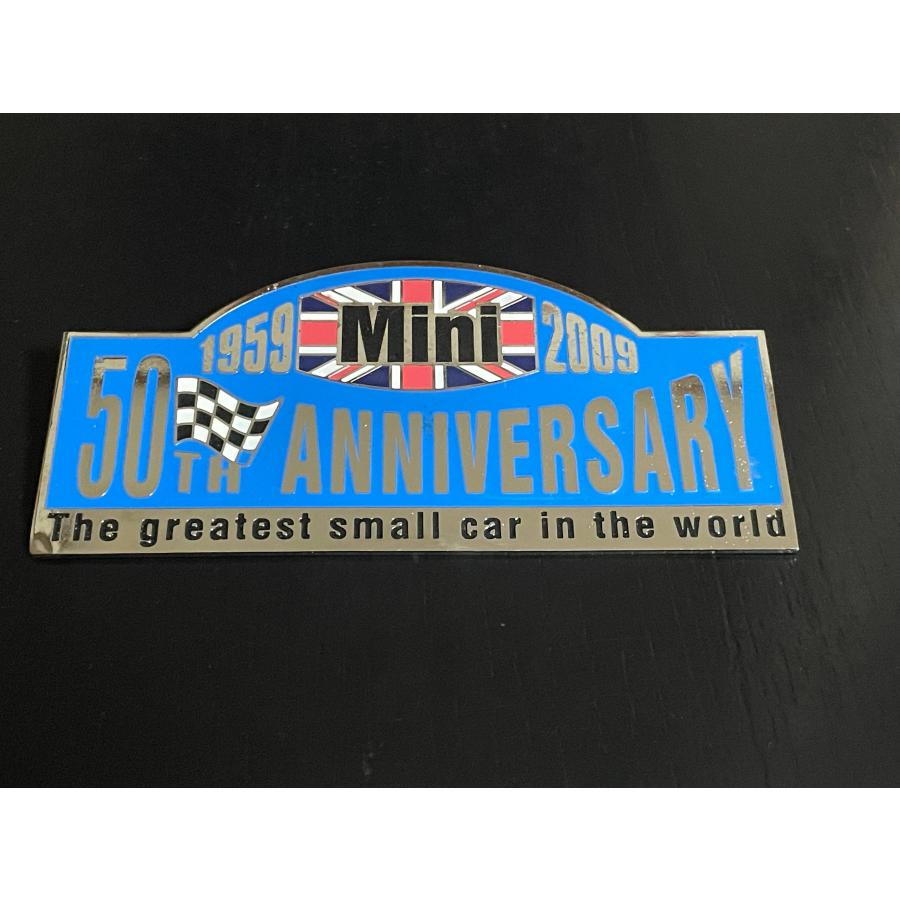 ローバー ミニ BMC MINI 50周年記念 グリルバッジ カーバッジ : イー