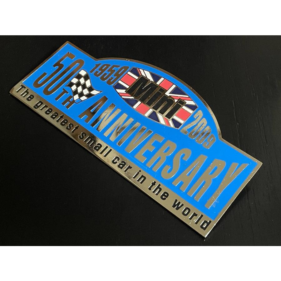 ローバー ミニ BMC MINI 50周年記念 グリルバッジ カーバッジ : イー