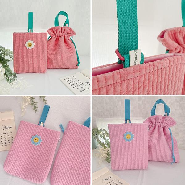 最終値下げ中入学入園handmade lulu ヌビバッグの 3点セット RURU] イブル ヌビバッグ 入園入学3点セット 選べるヌビ生地＆選べる