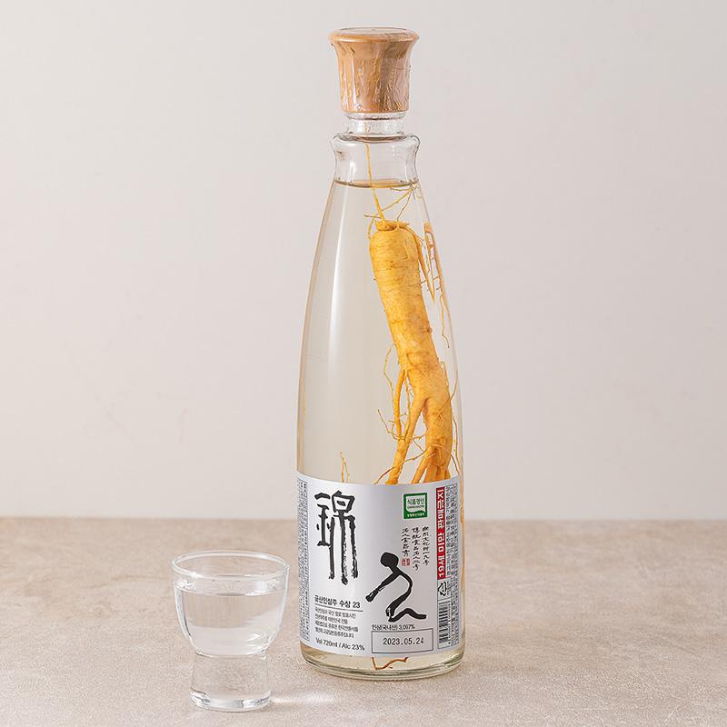 錦山] 人参酒 高麗人参酒 ギフト用 2本セット / 720ml×2個 23度