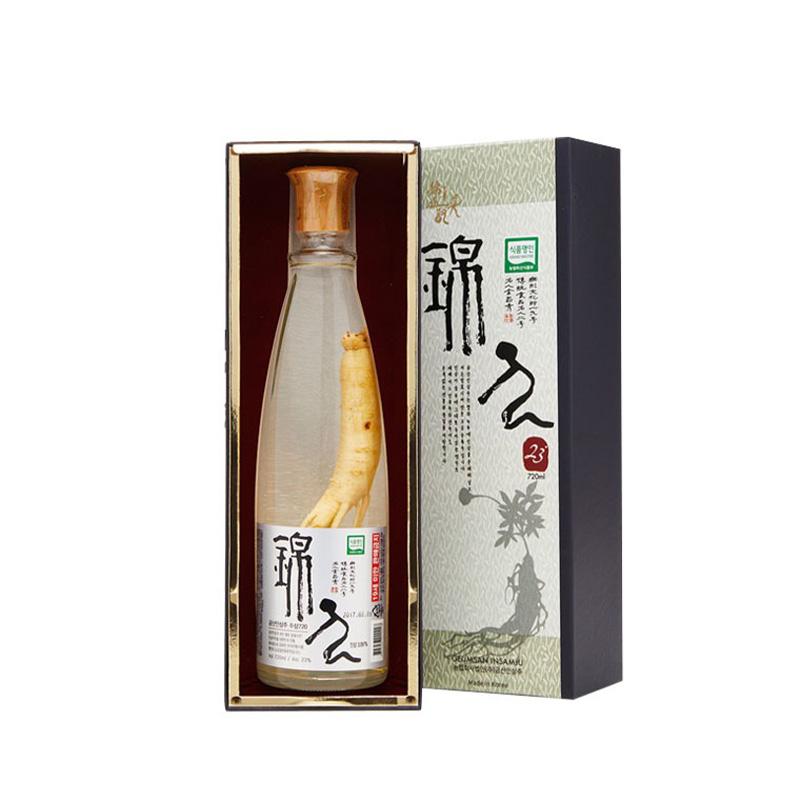 錦山] 人参酒 高麗人参酒 ギフト用 2本セット / 720ml×2個 23度