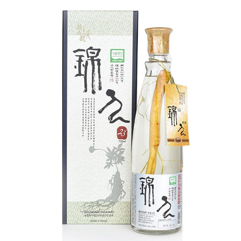 錦山] 人参酒 高麗人参酒 ギフト用 2本セット / 720ml×2個 23度