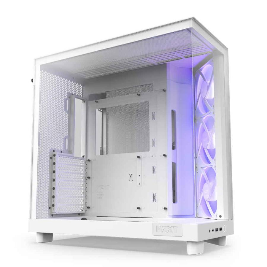 NZXT H6 Flow RGB White(CC-H61FW-R1) 高エアフローミドルタワーケース 