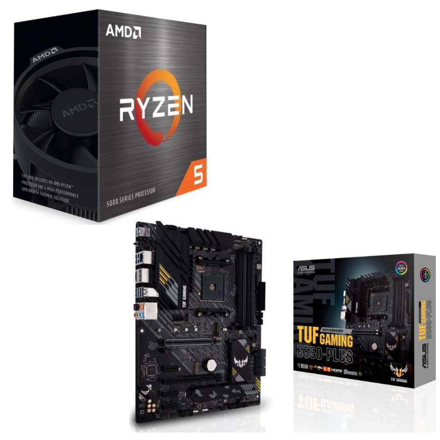 パーツセット] AMD Ryzen 5 5600X BOX + ASUS TUF GAMING B550-PLUS