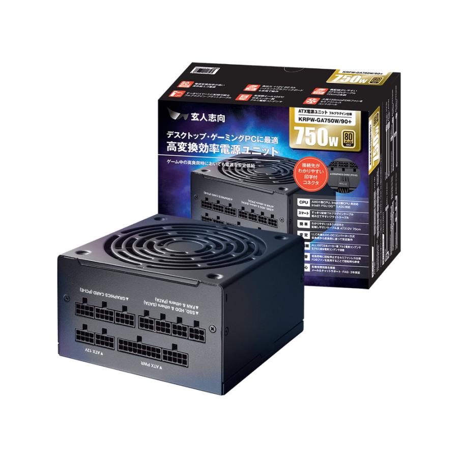 玄人志向 KRPW-GA750W/90+ 80PLUS GOLD認証 フルプラグインATX電源 750Wモデル :m5s3p831226:イイヤマパソコン ヤフー店 - 通販 - Yahoo!ショッピング 玄人志向 KRPW-GA750W/90+ 80PLUS GOLD認証 フルプラグインATX電源 750Wモデル :m5s3p831226:イイヤマパソコン ヤフー店 - 通販 - Yahoo!ショッピング