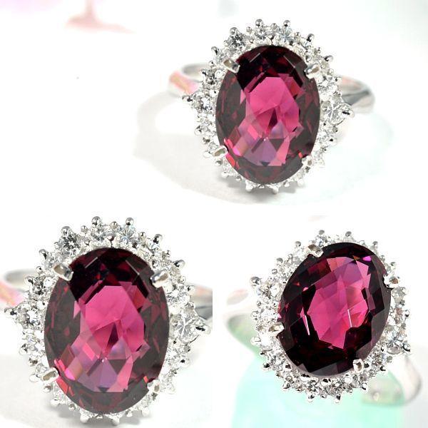 新品1点限り】Ptロードライトガーネット6.75ctダイヤモンド0.50ct 