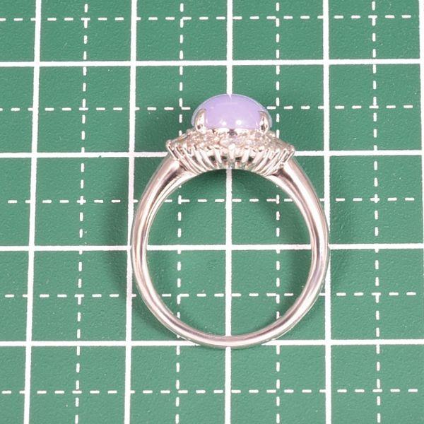 新品1点限り】PT900ラベンダーヒスイ翡翠3.02ct/ダイヤモンド0.53ct 