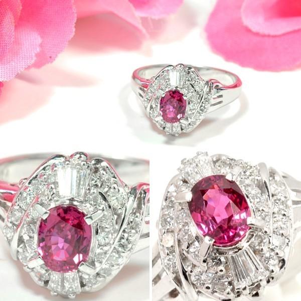 【新品１点限り】Ptルビー0.55ct/ダイヤモンド0.40ctリング 色筋綺麗 7月誕生石ルビー 指輪 CM056*の画像