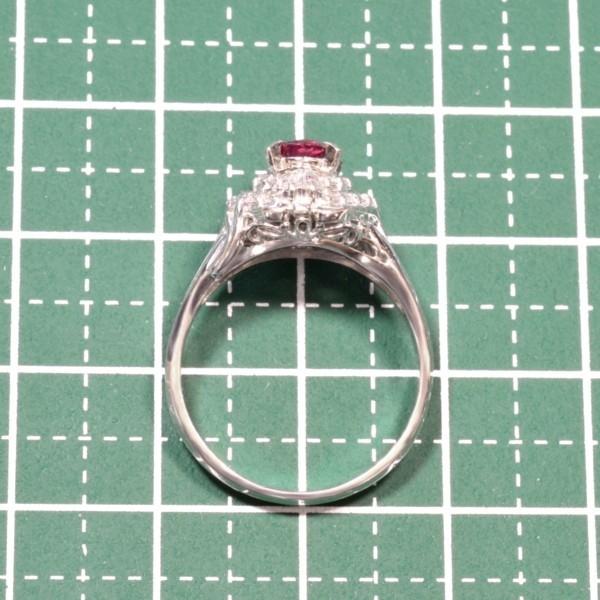 【新品１点限り】Ptルビー0.55ct/ダイヤモンド0.40ctリング 色筋綺麗 7月誕生石ルビー 指輪 CM056*の画像