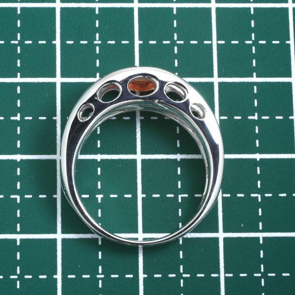 新品1点限り】K18WG珍しいオレンジサファイア0.9ctダイヤモンド0.06ct 