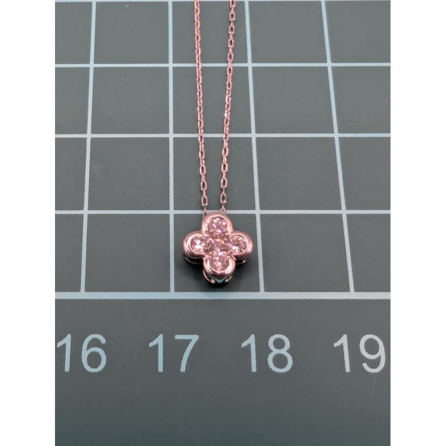 PT900 天然ダイヤモンド 0.26ct フラワー ペンダント ネックレス PT850