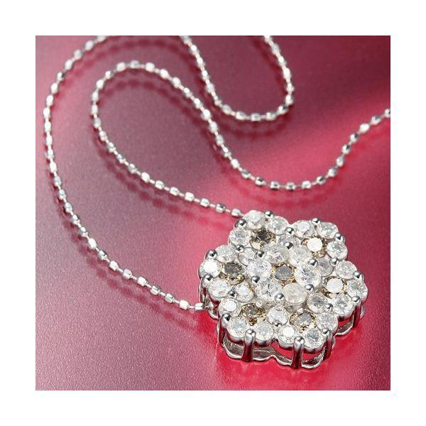 注目ショップ ブランドのギフト 18金 ダイヤネックレス 合計1ctダイヤモンドペンダント ネックレス K18wg レディースアクセサリー