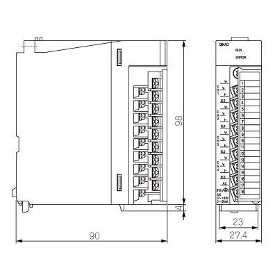三菱電機 〓 アナログ−ディジタル変換ユニット Q68ADV : IK21 - 通販