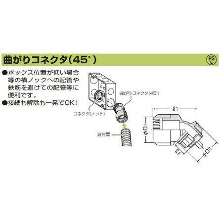 未来工業 【販売単位：10/袋】〓PF管付属部品　曲がりコネクタ（45°） 色：ベージュ〓FNVK-28G |  | 01