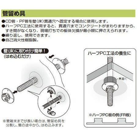 未来工業 【販売単位：10/袋】〓管留め具　適合管：CD単層波付管16〓CDY-16 |  | 01