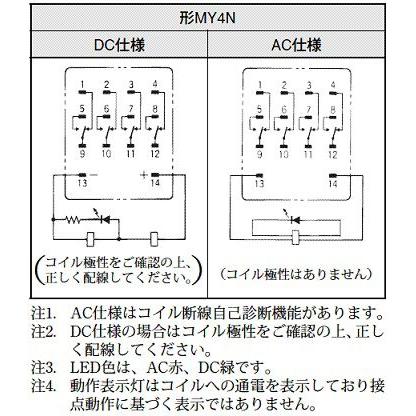 OMRON(オムロン)ミニパワーリレー品番：MY4N AC100/110 : IK21 - 通販