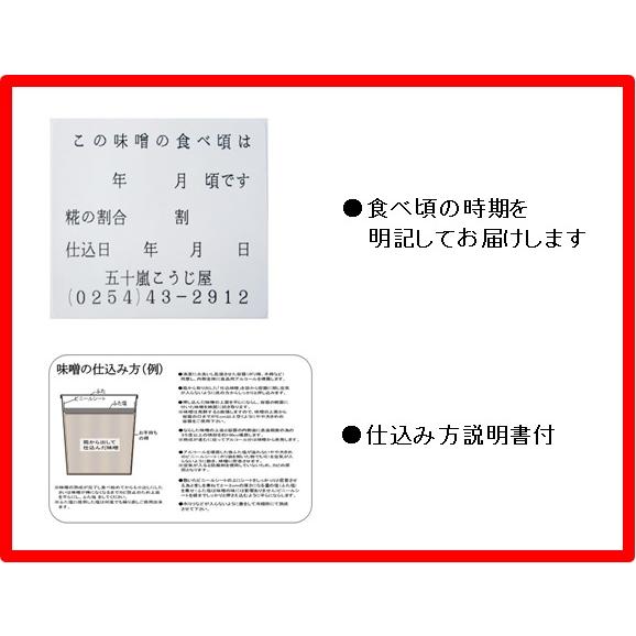 仕込み味噌 十六割糀 １５ｋｇ 箱入り 無添加 新潟産米・大豆１００％_5