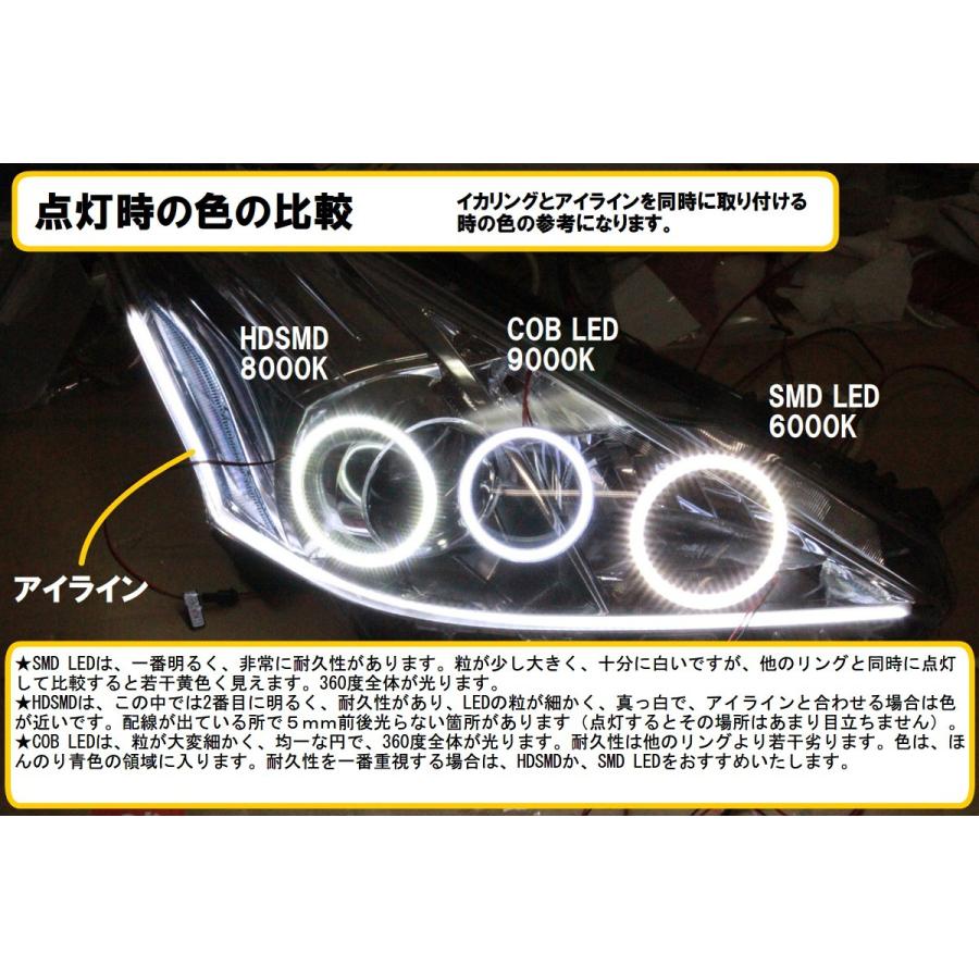 BP系後期レガシィ純正加工CCFL★Wイカリング＋LEDラインヘッドライト ☆レガシィ BPBL用 イカリング A型からF型まで対応 HDSMD LED 4灯版