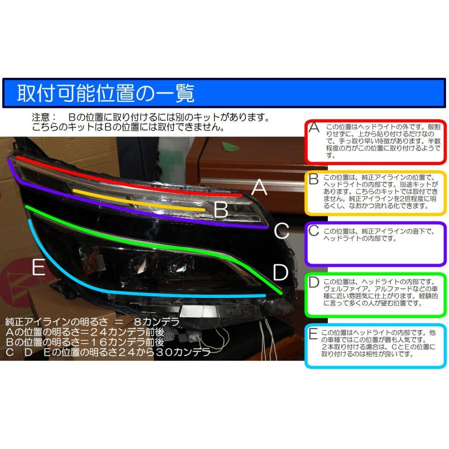 ヴォクシー 80系 後期 シーケンシャルウインカー アイライン 流れる