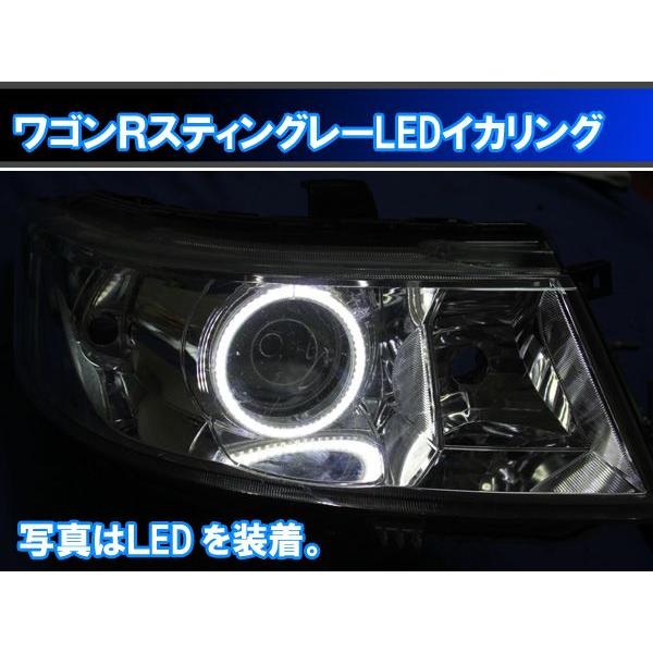 mh23s イカリングヘッドライト MH23S ワゴンR レクサスタイプ ダイヤモンドLEDイカリング