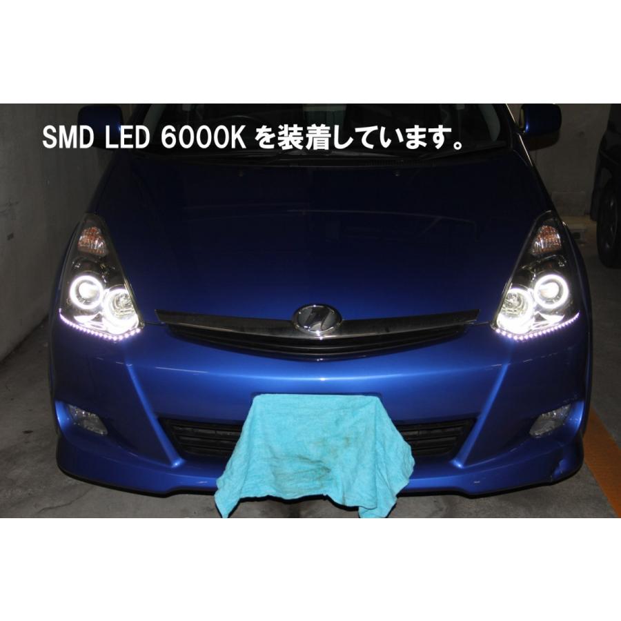 ☆トヨタ Wish10系 後期用 HDSMD LED 8000K 最強イカリング エンジェル 