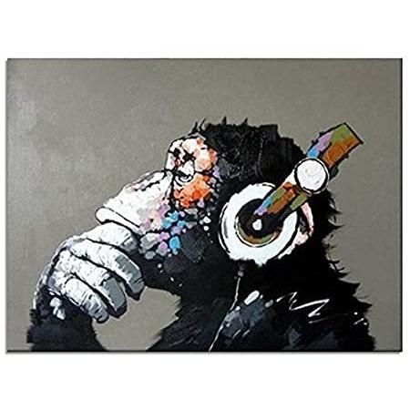 完売 Qicaiモダンgorilla Monkey音楽油彩画壁絵画キャンバス絵画ホーム装飾キャンバス上 並行輸入品 レリーフ アート Michiganestateplanning Com
