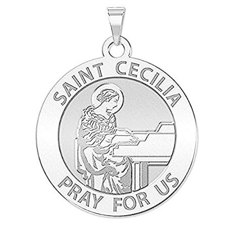【当店限定販売】 特別価格PicturesOnGold.com Inch 2/3 - - Piano) (Grand Medal Religious Cecilia Saint ネックレス、ペンダント
