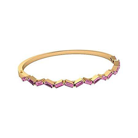 人気No.1 1/4 Bracelet, Bangle Gold Gemstone 特別価格Tourmaline CT Oct MM 2X4 Shaped Baguette ブレスレット