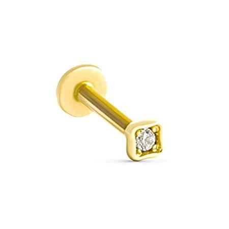 新着 Diamond Simulated Gold Yellow Real 14K 8mm 18g 特別価格ONDAISY Cz M Small Cute Mini その他メンズアクセサリー