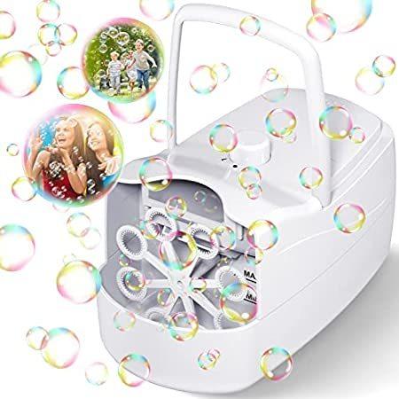 超爆安  特別価格Bubble Machine,Automatic Bubble Blower Portable Bubble Maker for Kids with ブロック