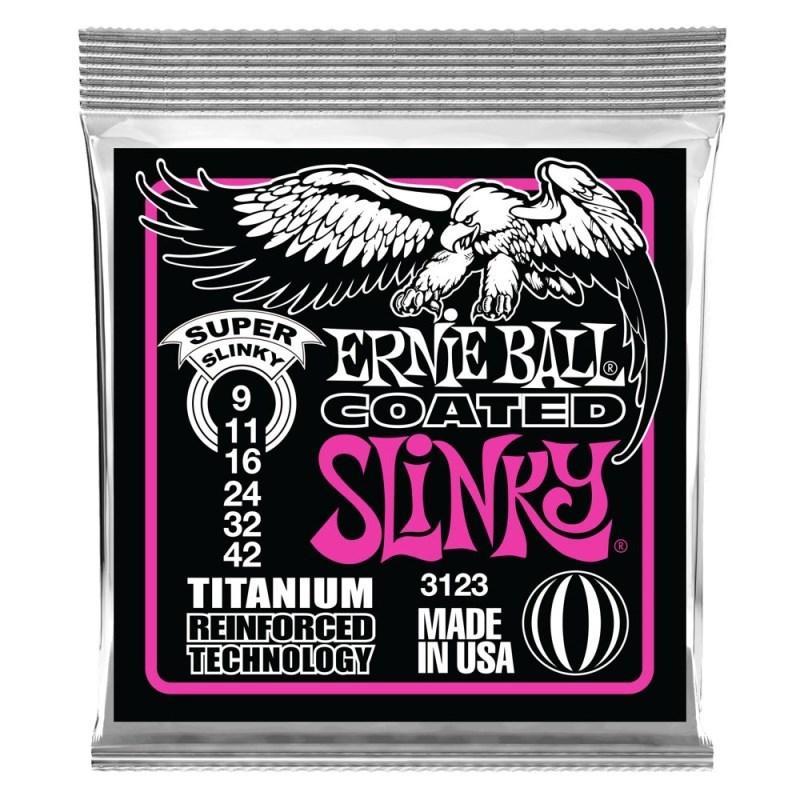 ERNIE BALL 【在庫処分超特価】 Super Slinky Titanium RPS Coated  Electric Guitar Strings #3123｜ikebe-revole