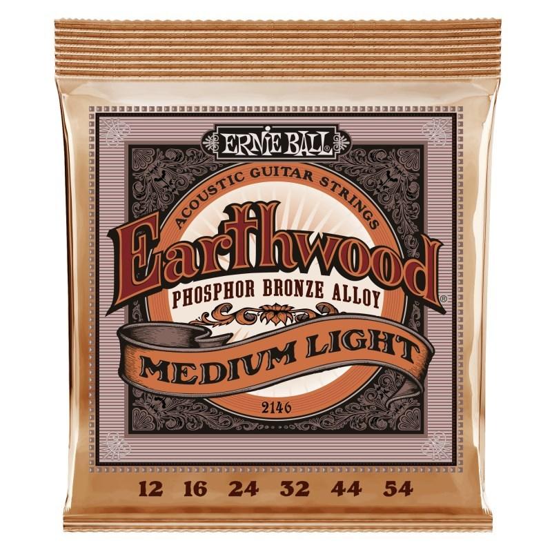 ERNIE BALL 【PREMIUM OUTLET SALE】 Earthwood Acoustic Phosphor Bronze 2146 MEDIUM LIGHT (12-54)｜ikebe-revole