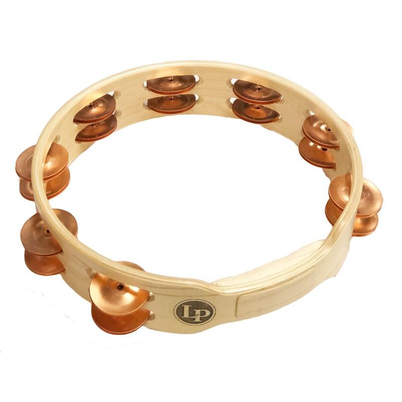 LP 382-C [10 Wood Tambourine Double Row with Copper Jingles
