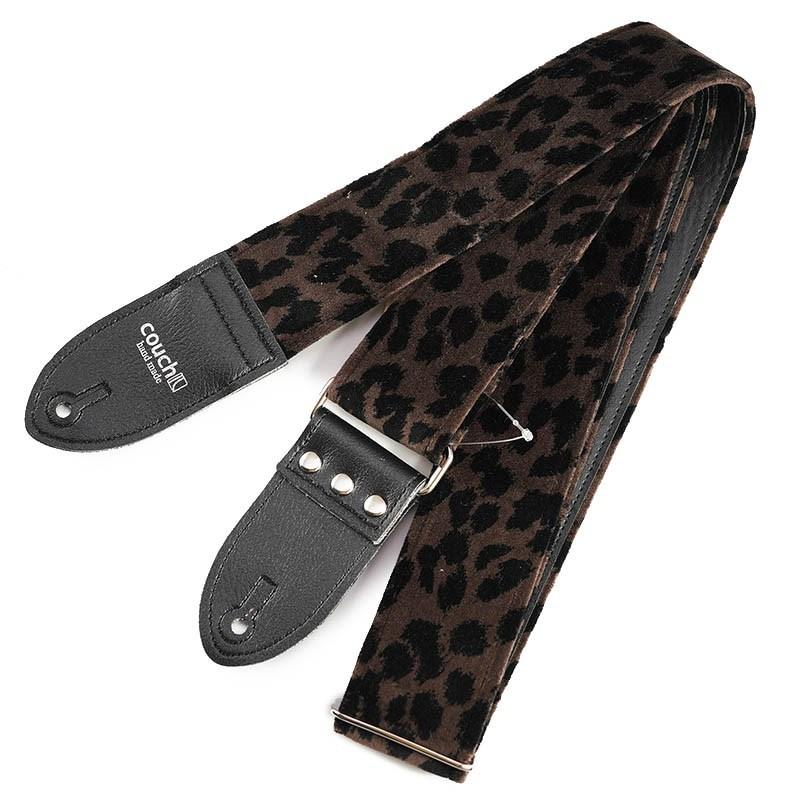Couch Guitar Strap Cheetah Brown DiMarzio DD2230 Nylon ClipLock Guitar Strap - Cheetah Faux Fur