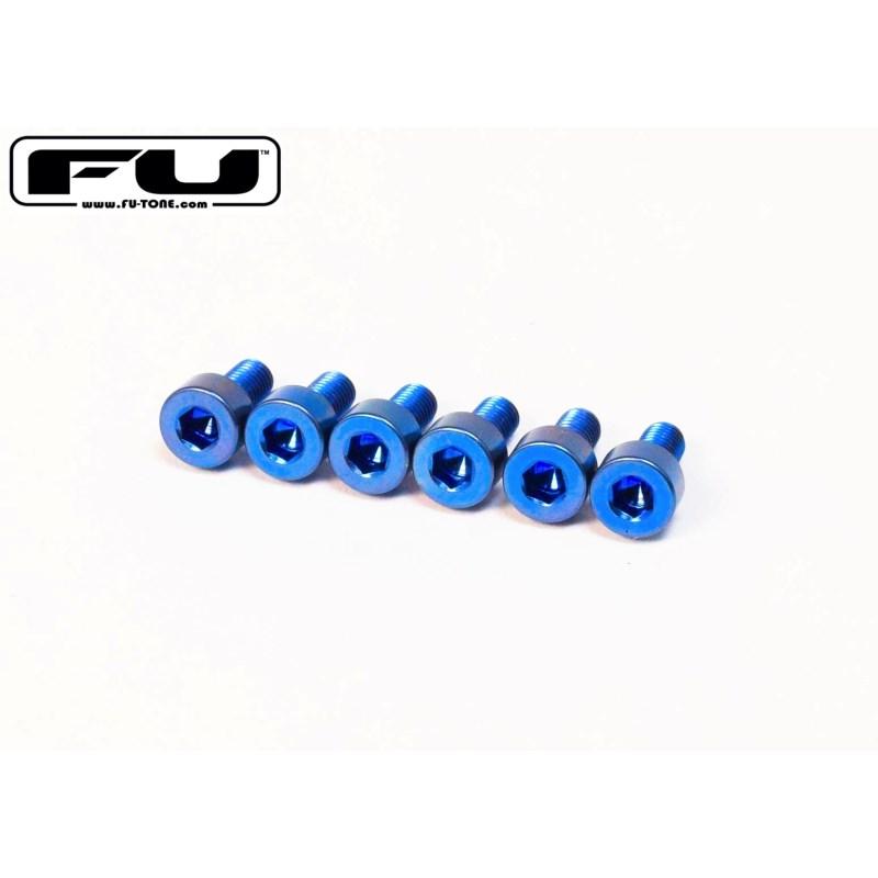FU-Tone Titanium Saddle Mounting Screw Set (6) BLUE ブリッジ