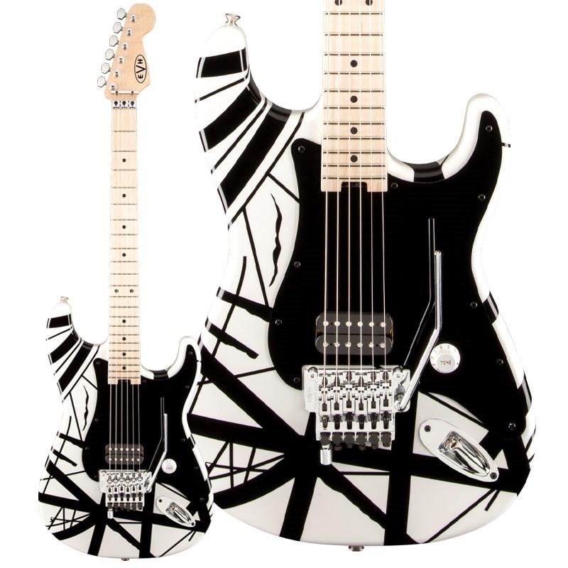 EVH Striped Series White with Black Stripes