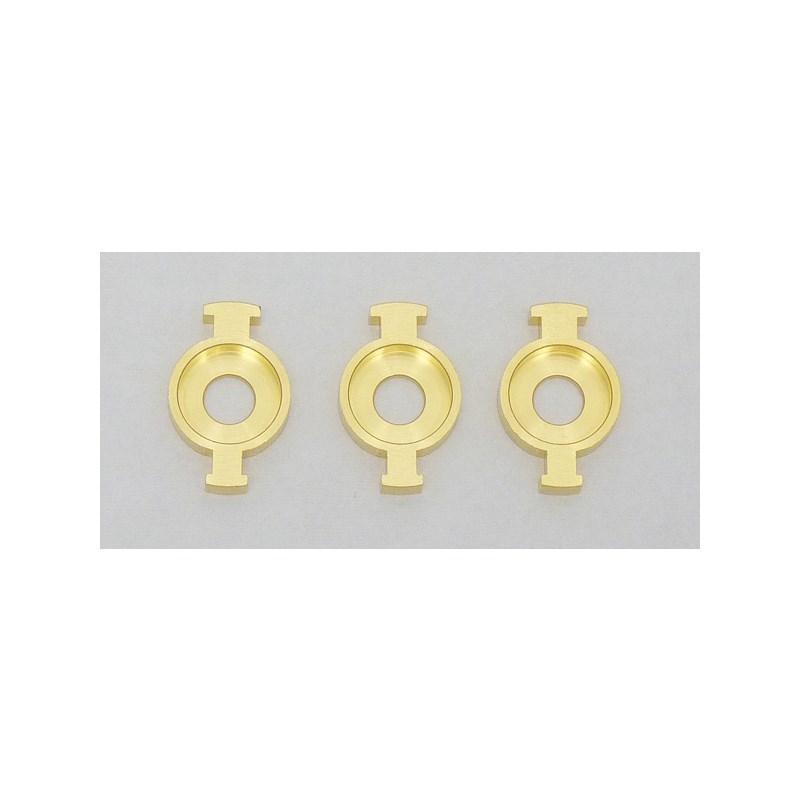 Bach トランペット バルブガイド 真鍮製 金メッキ Bach トランペット 純正メタルピストンガイド 3個入りセット