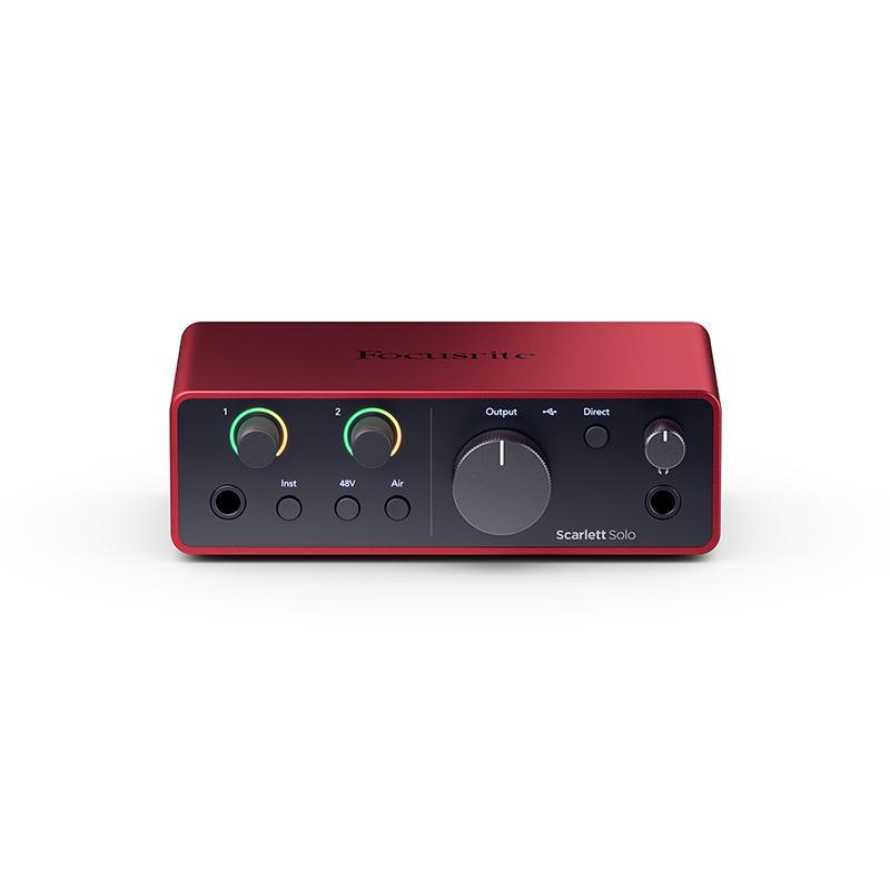 Focusrite Scarlett Solo gen4 (Cubase LE付属)(2in2out・USB-C オーディオインターフェイス)(フォーカスライト)(スカーレット)(4th Gen)の画像
