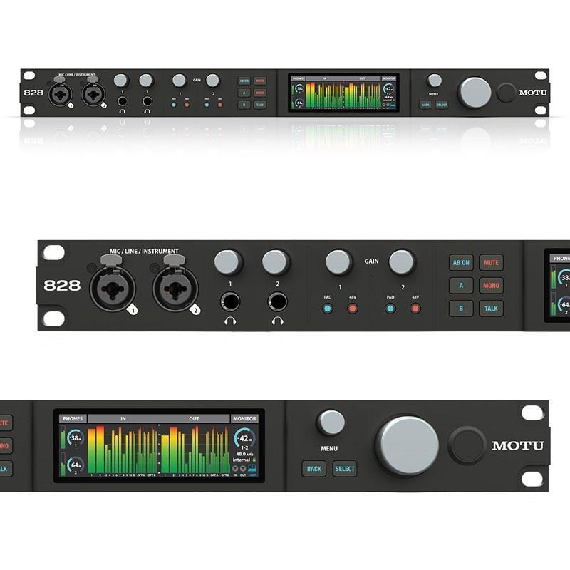MOTU 828 + Oyaide SCI-04 セット(モツ)(USB-Cオーディオインターフェイス)(オヤイデ)(Thunderbolt3互換USB4 Type-C-Type-C 1.2ｍ)の画像