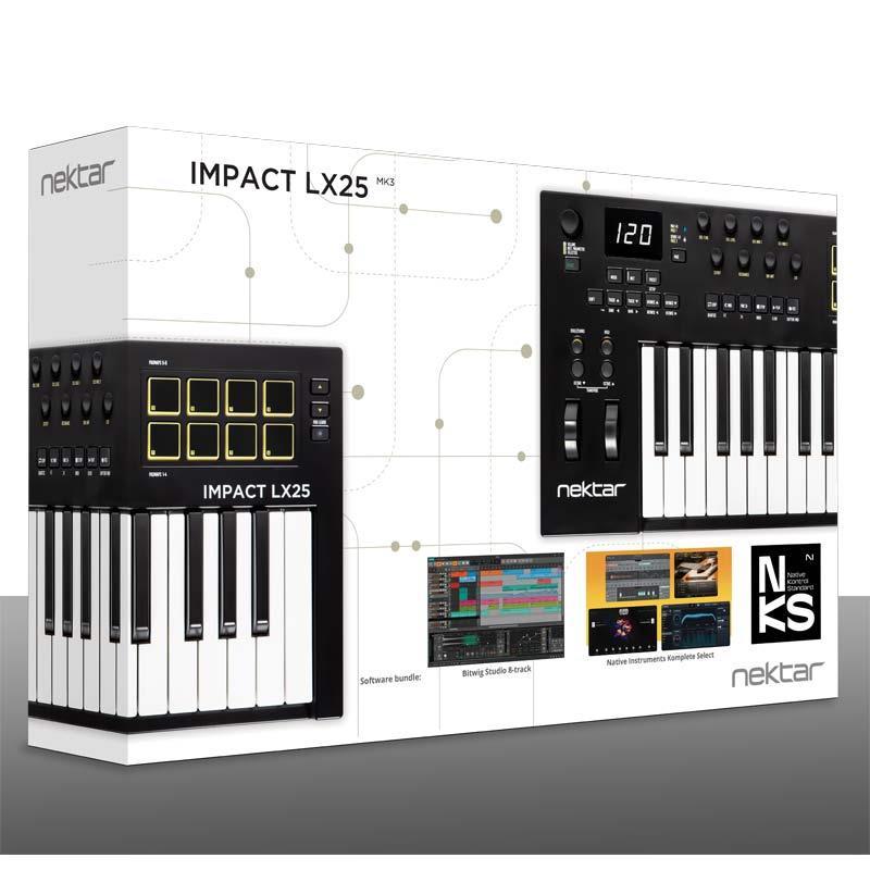 Nektar Technology Impact LX25 mk3  (ネクターテクノロジー)(USB・MIDIコントローラー)(エルエックスマーク3)_4