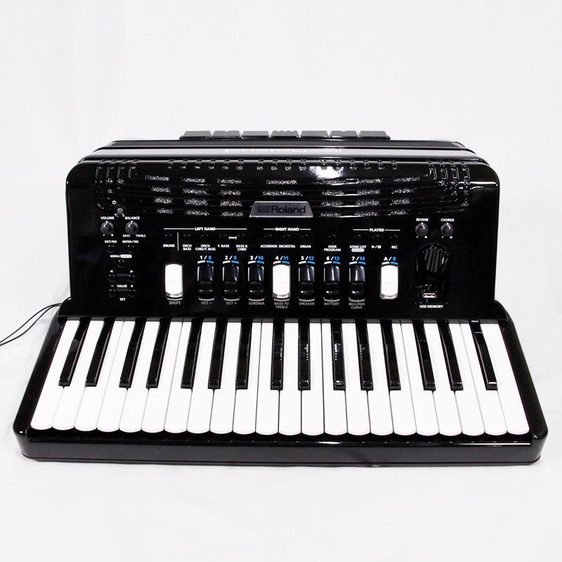 Roland FR-4X BK (1台限定・展示クリアランス超特価！) ブラック Vアコーディオン ローランド 電子 ピアノ式 37鍵盤 中型 ピアノタイプの画像