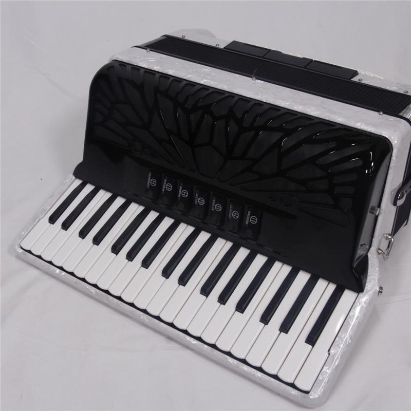 Parrot New  37K96BS PW パールホワイト 国内限定モデル アコーディオン 37鍵盤 96ベース M.M.L ピアノ式 パロットの画像