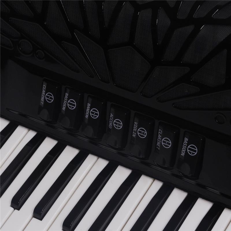 Parrot New  37K96BS PW パールホワイト 国内限定モデル アコーディオン 37鍵盤 96ベース M.M.L ピアノ式 パロットの画像
