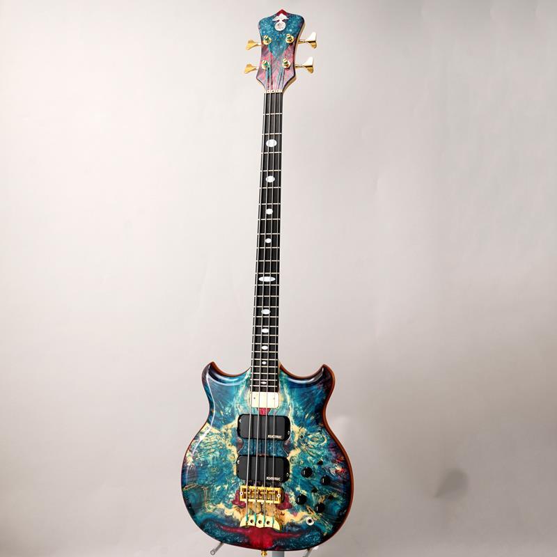 ALEMBIC SCSB4 Buckeye Resin [Stanley Clark Signature Deluxe w/Side LED's Blue]_1