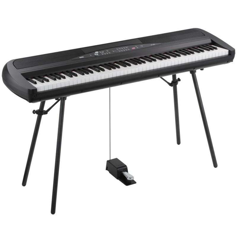 オーディオ機器 スタンド付き KORG スピーカー ブラック 二つのユニット