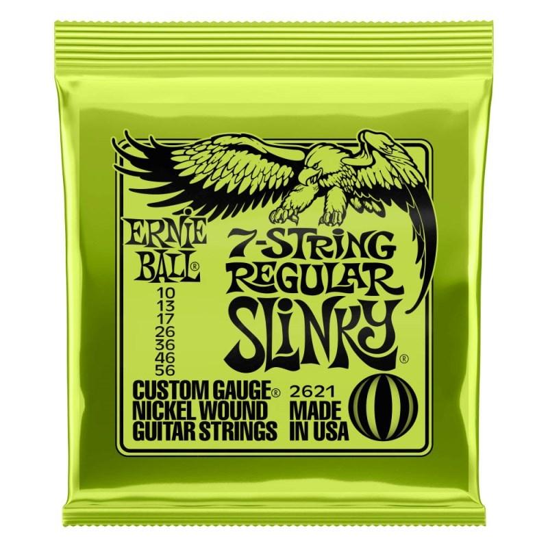 ERNIE BALL Regular Slinky 7-String Nickel Wound Electric Guitar Strings #2621｜ikebe