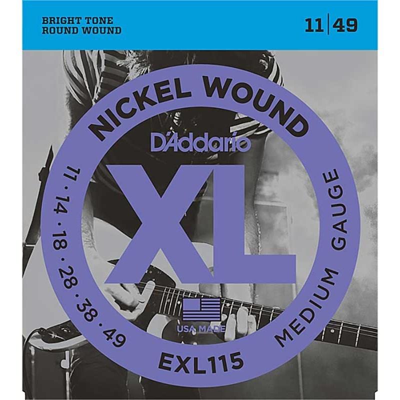 D’Addario XL Nickel Electric Guitar Strings EXL115 (Blues， Jazz Rock/11-49) | D'Addario