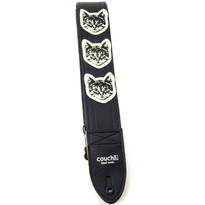 Couch Guitar Strap ニャン・ ニャン・クロ [Cat Black/White Cats